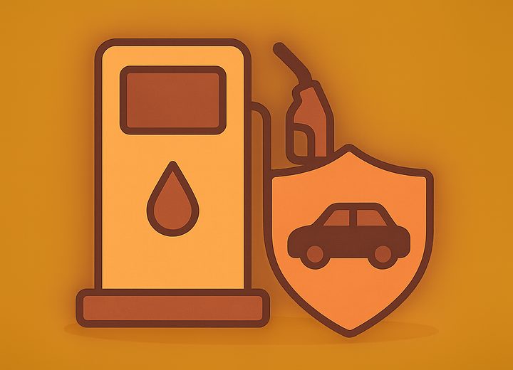 Fuel and insurance illustration