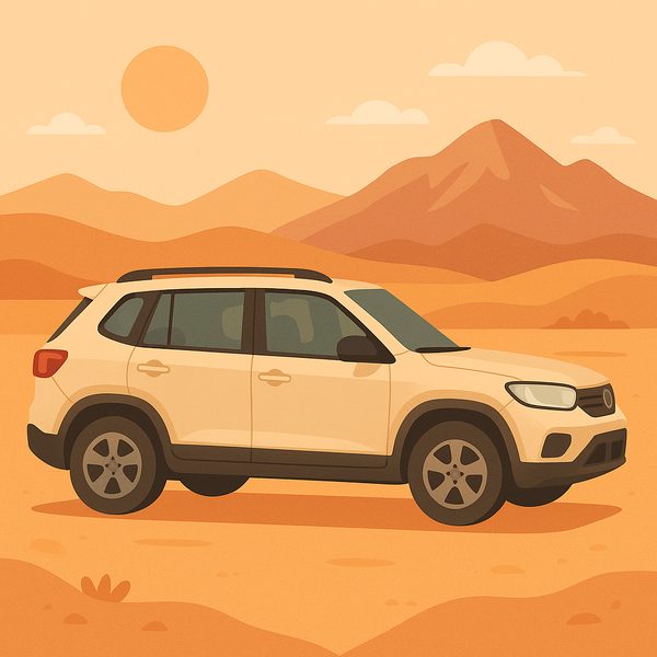 Road trip car illustration