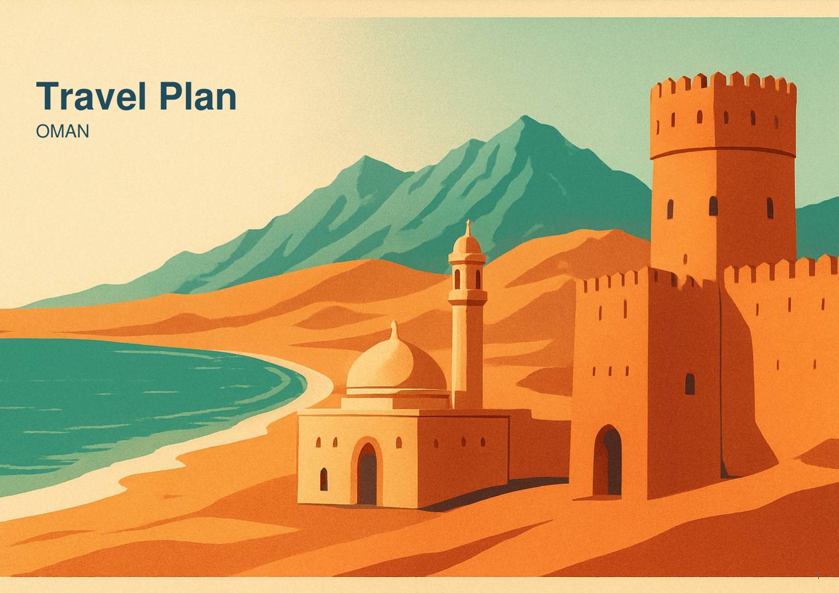 Oman itinerary cover page preview
