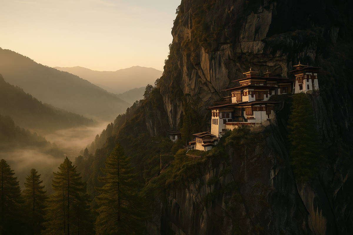 Tiger's Nest monastery view in Paro valley