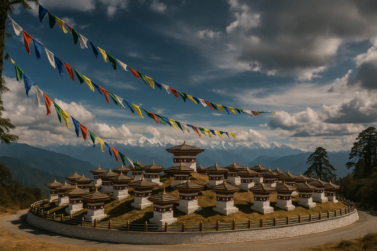 Dramatic Bhutan landscape for viewpoint planning